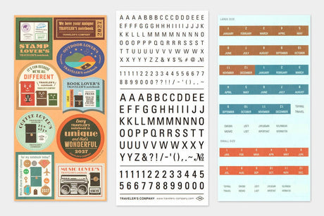 TRC 2027 Customized Sticker set - 4 - Traveler's Company - Tidformera