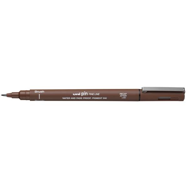 Uni Pin Brush Pen Sepia - 1 - Uni Mitsubishi Pencil - Tidformera