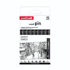 Uni Pin Fineliner 8 - pack Black 0,05/0,2/0,4/0,6/0,8/1,0/1,2/BR - 1 - Uni Mitsubishi Pencil - Tidformera