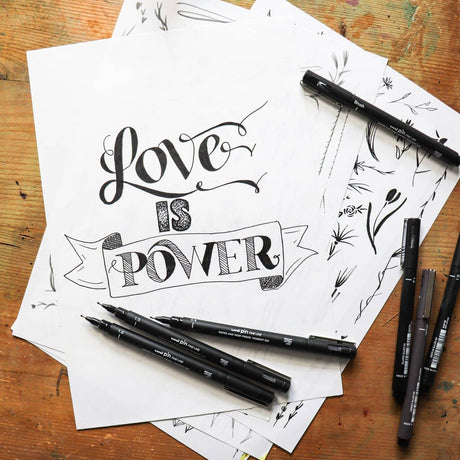 Uni Pin Fineliner Black 0,1 - 2 - Uni Mitsubishi Pencil - Tidformera