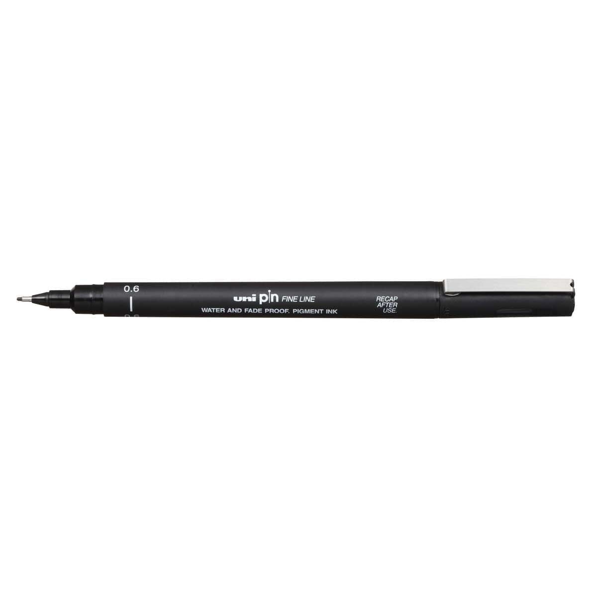 Uni Pin Fineliner Black 0,6 - 1 - Uni Mitsubishi Pencil - Tidformera