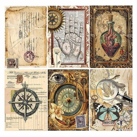 Vellum Paper 15 x 15 cm - Cabinet of curiosities - 6 - pack - 5 - Ciao Bella - Tidformera