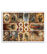 Vellum Paper A4 10-pack - Steampunk - 9 - Paper Designs - Tidformera