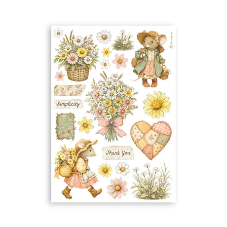 Washi pad - Cozy Family - 5 - Stamperia - Tidformera
