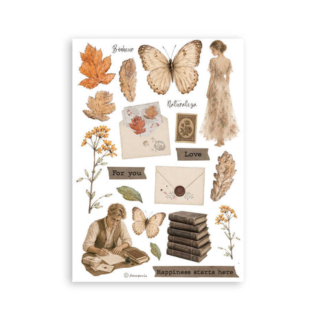 Washi pad - Flowers and Poems - 8 - Stamperia - Tidformera