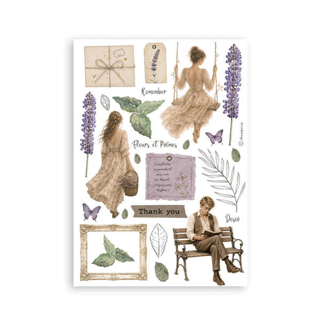 Washi pad - Flowers and Poems - 3 - Stamperia - Tidformera