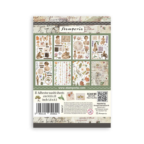 Washi pad - Flowers and Poems - 10 - Stamperia - Tidformera