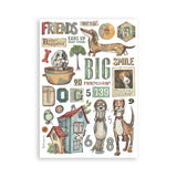 Washi pad - Furry Friends - 5 - Stamperia - Tidformera