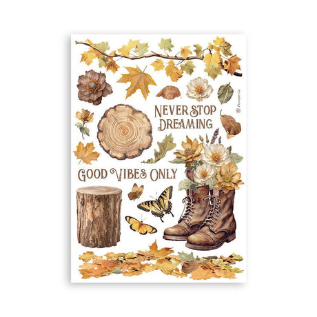 Washi pad - Golden Harmony - 3 - Stamperia - Tidformera