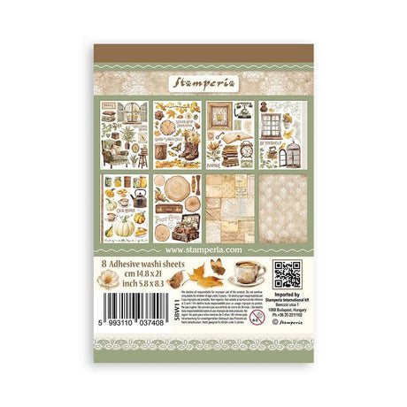 Washi pad - Golden Harmony - 10 - Stamperia - Tidformera