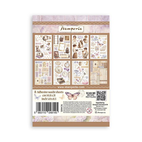 Washi pad - Quiet Days - 8 - Stamperia - Tidformera