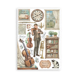 Washi pad - Symphony - 5 - Stamperia - Tidformera