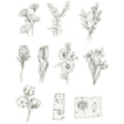 Washi Stickers Creotime - Svart/vita blommor - 1 - Creotime - Tidformera