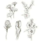 Washi Stickers Creotime - Svart/vita blommor - 4 - Creotime - Tidformera