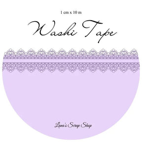 Washi tape 10 mm - Lace - Lilac Easter - 1 - Lana's Scrap Shop - Tidformera