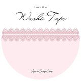 Washi tape 10 mm - Lace - Pink Morning - 1 - Lana's Scrap Shop - Tidformera
