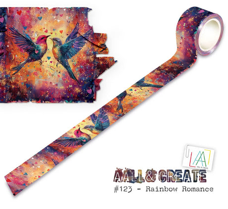 Washi tape 123 Autour de Mwa - Rainbow Romance - 1 - Aall & Create - Tidformera