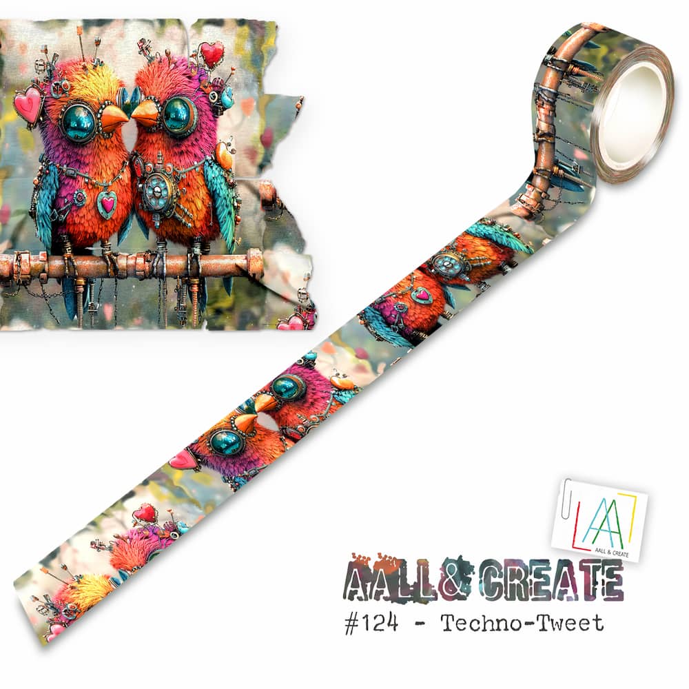 Washi tape 124 Autour de Mwa - Techno - Tweet - 1 - Aall & Create - Tidformera