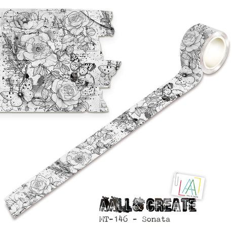 Washi tape 146 Autour de Mwa - Sonata - 1 - Aall & Create - Tidformera