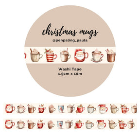 Washi tape 15 mm - Penpaling Paula - Christmas Mugs - 1 - Penpaling Paula - Tidformera