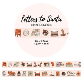 Washi tape 15 mm - Penpaling Paula - Letters to Santa - 1 - Penpaling Paula - Tidformera