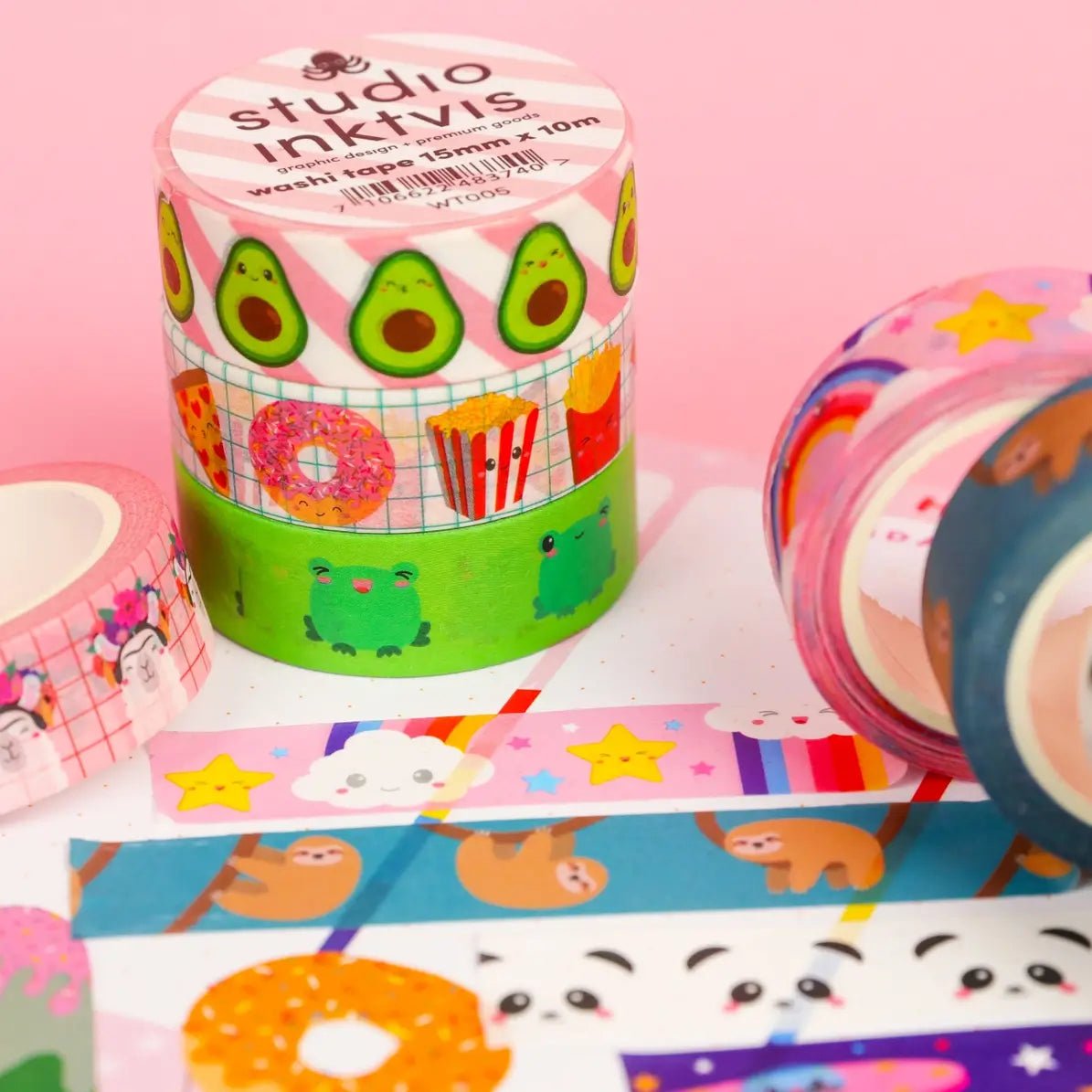 Washi tape 15 mm Studio Inktvis - Avocado - 2 - Studio Inktvis B.V - Tidformera
