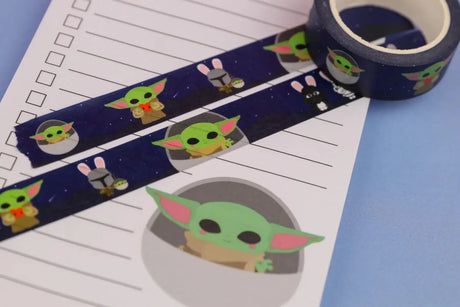 Washi tape 15 mm Studio Inktvis - Baby Yoda - 3 - Studio Inktvis B.V - Tidformera