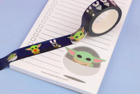 Washi tape 15 mm Studio Inktvis - Baby Yoda - 2 - Studio Inktvis B.V - Tidformera