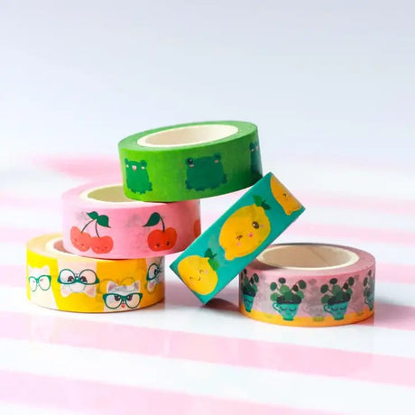 Washi tape 15 mm Studio Inktvis - Cherry - 3 - Studio Inktvis B.V - Tidformera
