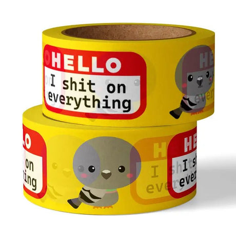 Washi tape 15 mm Studio Inktvis - Hello I Shit On Everything Pigeon - 1 - Studio Inktvis B.V - Tidformera