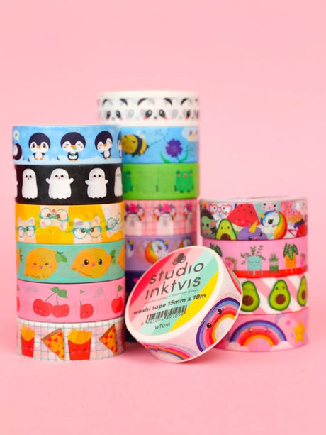 Washi tape 15 mm Studio Inktvis - Lemon - 3 - Studio Inktvis B.V - Tidformera
