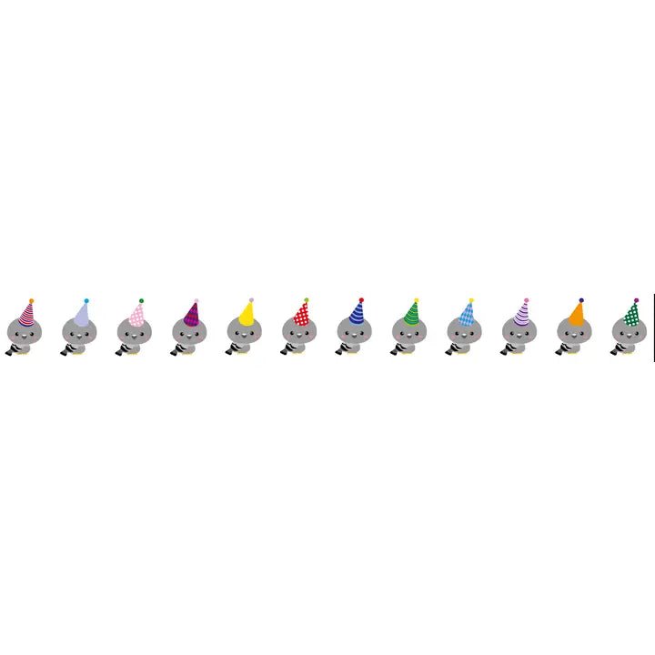 Washi tape 15 mm Studio Inktvis - Pigeons with Party Hats - 2 - Studio Inktvis B.V - Tidformera