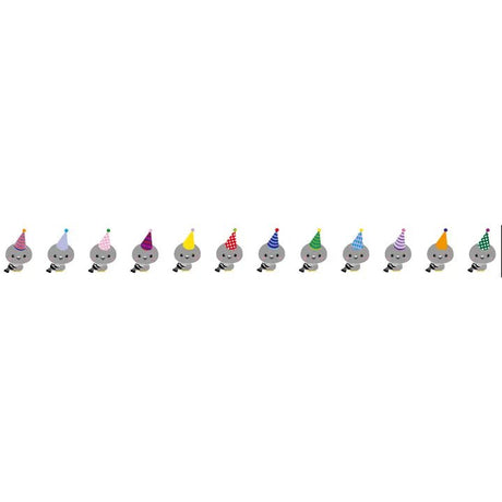 Washi tape 15 mm Studio Inktvis - Pigeons with Party Hats - 2 - Studio Inktvis B.V - Tidformera