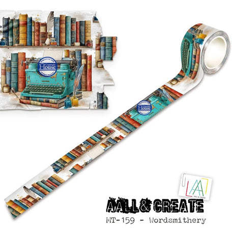 Washi tape 159 Autour de Mwa - Wordsmithery - 1 - Aall & Create - Tidformera