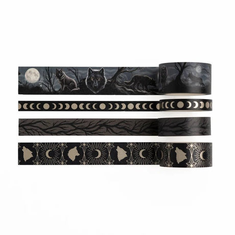 Washi tape - 4-pack - Wolf in the Night - 1 - Archer & Olive - Tidformera