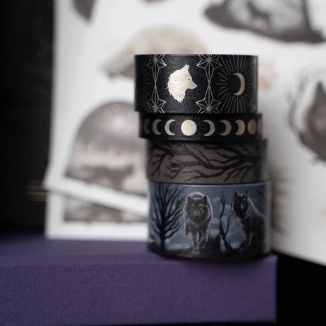 Washi tape - 4-pack - Wolf in the Night - 2 - Archer & Olive - Tidformera