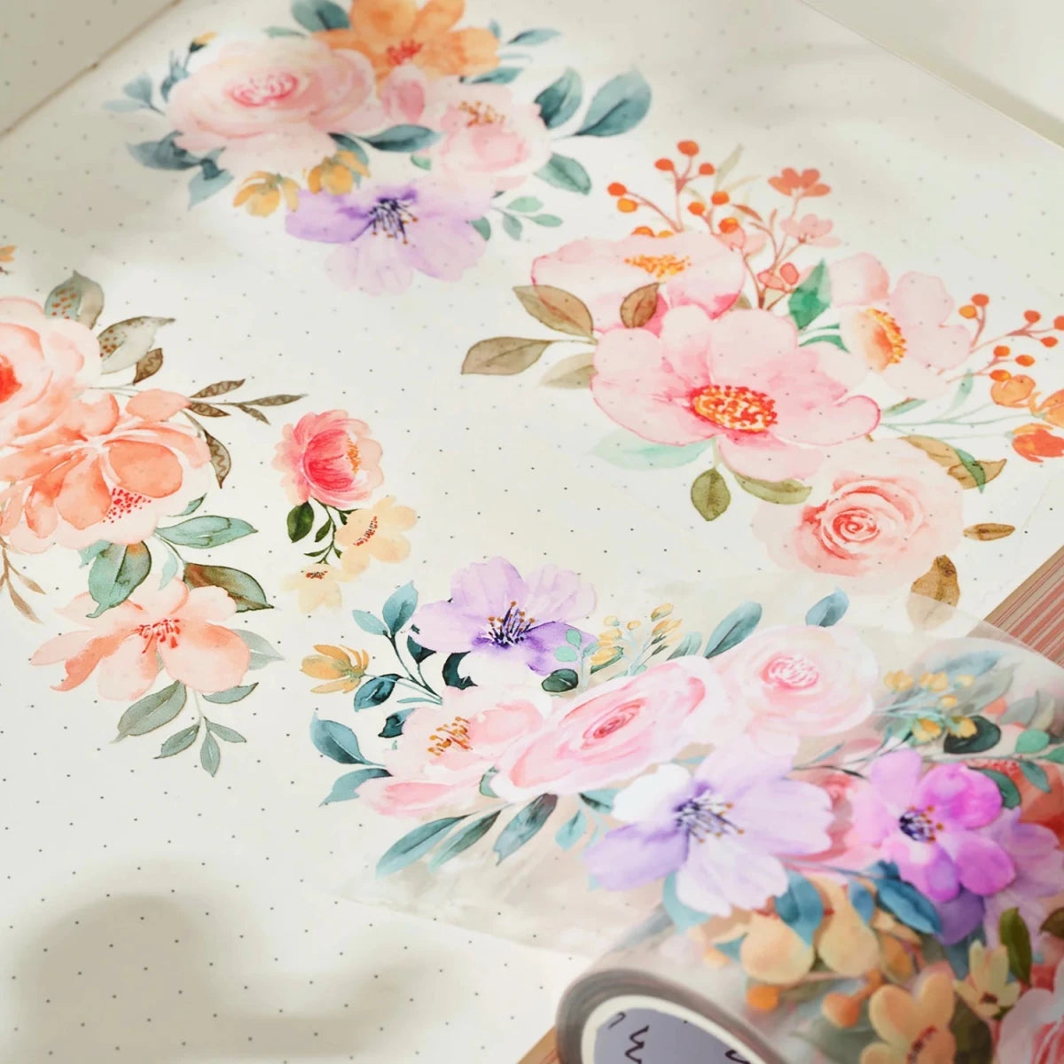 Washi tape - 60 mm - Flower Corridor - 2 - Washi Tape Shop - Tidformera