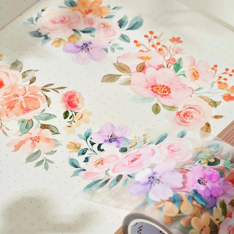 Washi tape - 60 mm - Flower Corridor - 2 - Washi Tape Shop - Tidformera