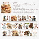 Washi tape Caffeine Canvas Wide - 60 mm - 12 - Washi Tape Shop - Tidformera