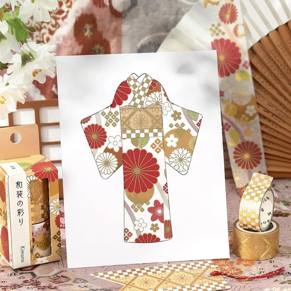 Washi tape Color of japanese clothing 3 - pack - A gorgeous - 2 - BGM - Tidformera