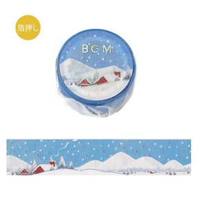 Dekorationstejp med vinterlandskap. Washi Tape - Dreamscape - Snow Country från BGM - Tidformera