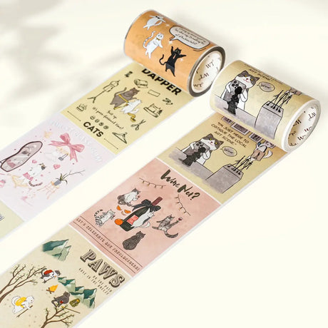 Washi tape Feline Funk - 70 mm - 6 - Washi Tape Shop - Tidformera