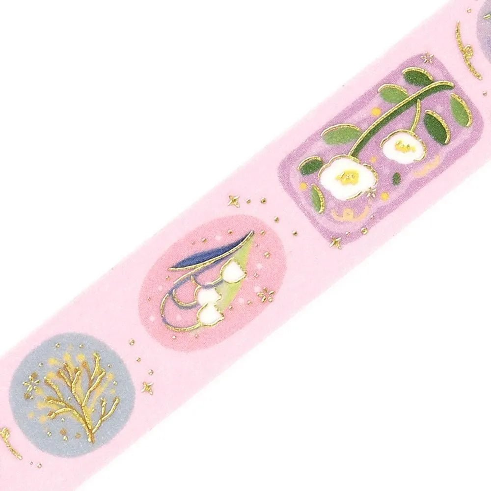 Washi Tape Flower brooch - 4 - BGM - Tidformera