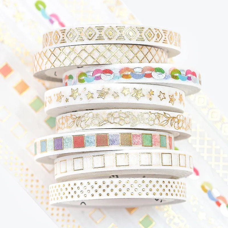 Washi Tape Gold Basic Dot - 5 mm - 5 - BGM - Tidformera