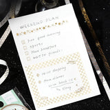 Washi Tape Gold Basic Waffle - 5 mm - 4 - BGM - Tidformera