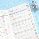 Washi Tape Gold Blue Leaf - 5 mm - 4 - BGM - Tidformera