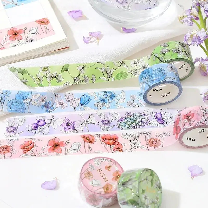 Washi tape Margin - Green - 4 - BGM - Tidformera