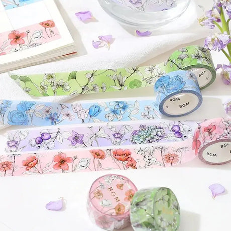 Washi tape Margin - Green - 4 - BGM - Tidformera
