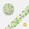Ljusgrön dekorationstejp med blommor. Washi tape Margin - Green från BGM - Tidformera