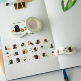 Washi tape Mocha - Daily Meowments - 3 - Moonaries illo - Tidformera